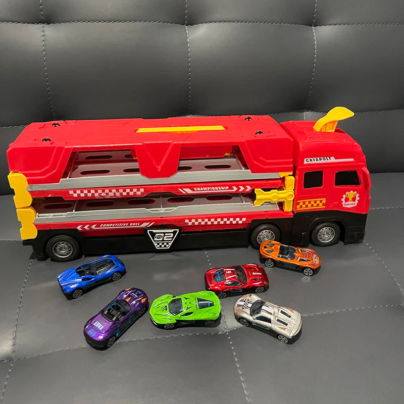 Kletshuts™ MegaTruck - Mega Hauler Truck Med Utkastnings Racerbane