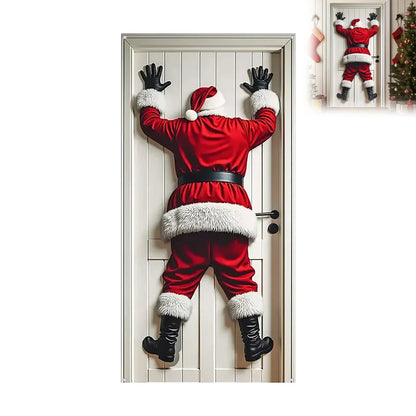 Icone™ HangingSanta: Julebakgrunn Hengende Julenisse Dørdekorasjon