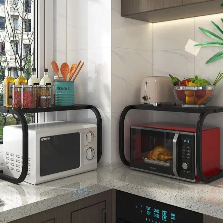 Globetrek° StackShelf: Multifunktionel Dobbelt-Niveau Bordplade Stabel Hylde