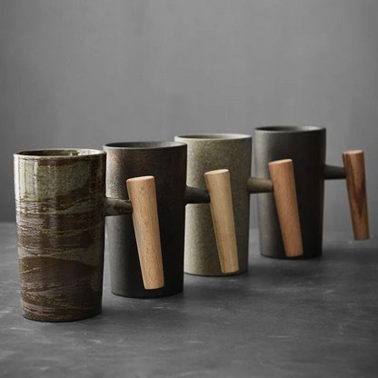 Globetrek° CeramicMug: Nordisk-Inspireret Sten Tekstureret Jord Håndværksmæssig Keramisk Krus
