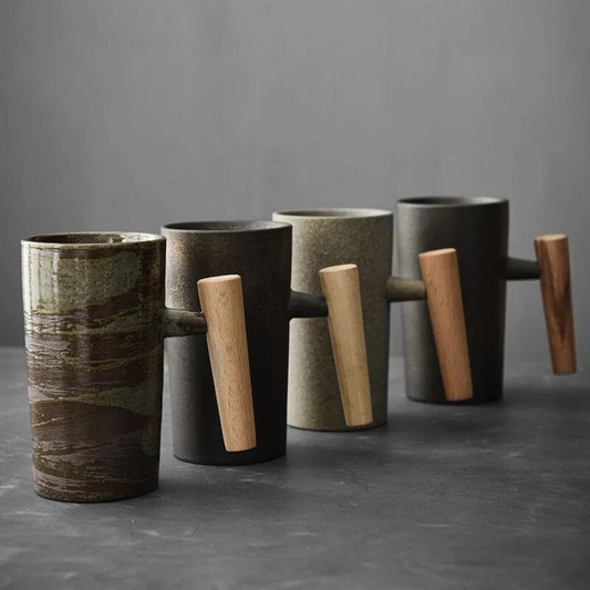 Globetrek° CeramicMug: Nordisk-inspirert stein teksturert jord håndverksmessig keramisk krus