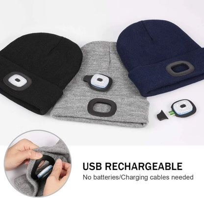 Icone™ LEDHat - Oppladbar LED-lue med lys