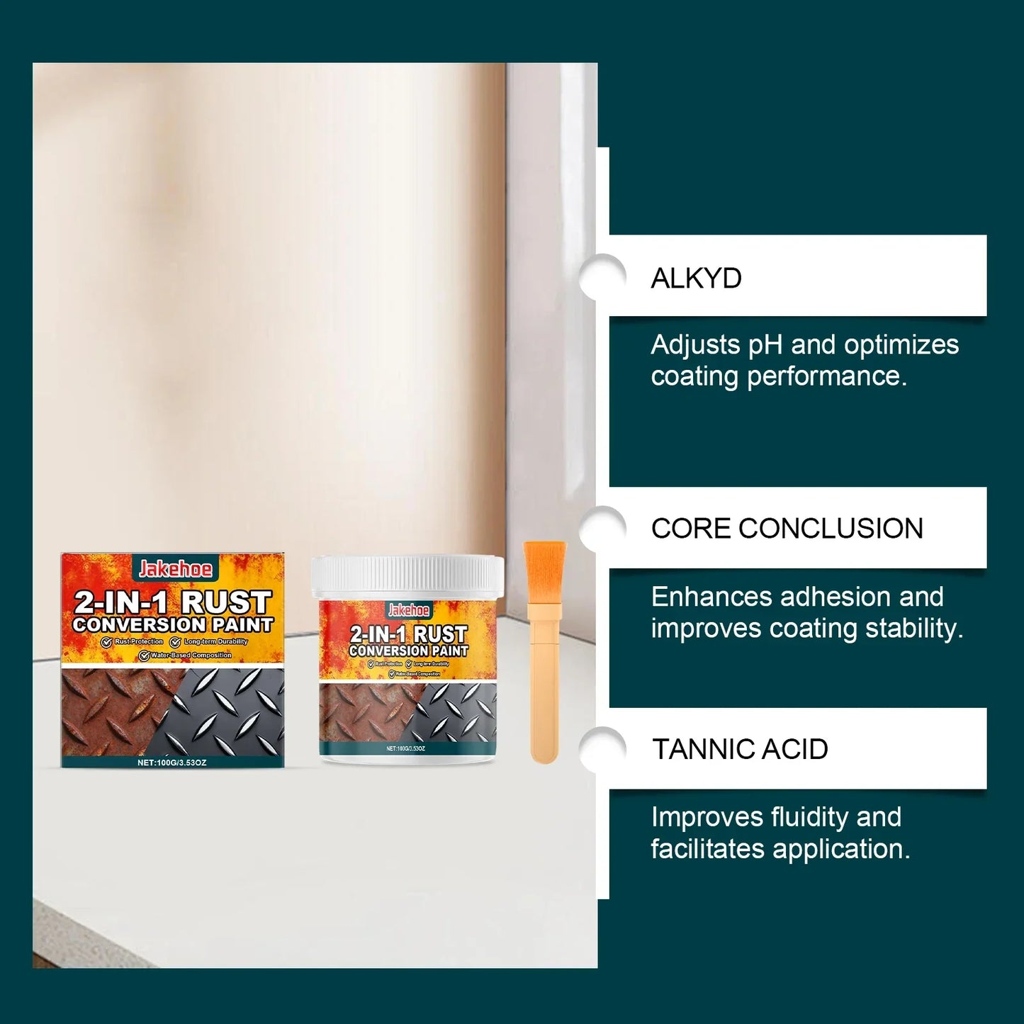 RustConversion 1+1 GRATIS: 2-I-1 Rustkonverteringsmaling Og Metalprimer