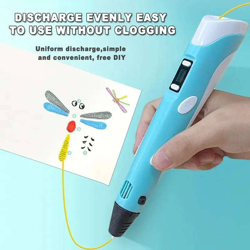 Kletshuts™ DrawingPen: Nem At Bruge DIY 3D Kreativ Tegnepen Filament Sæt