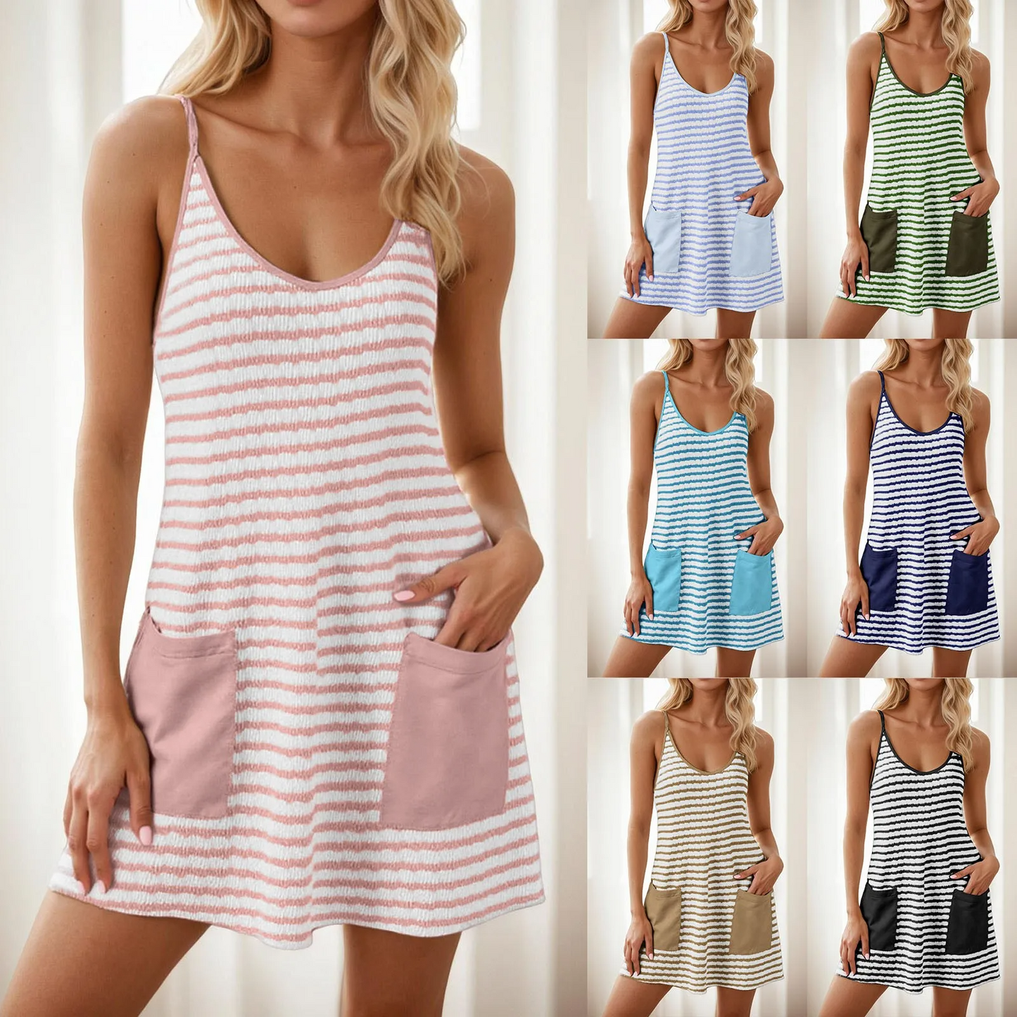Icone™ DressShorts: Avslappet Minikjole Uten Ermer Med Innebygde Shorts