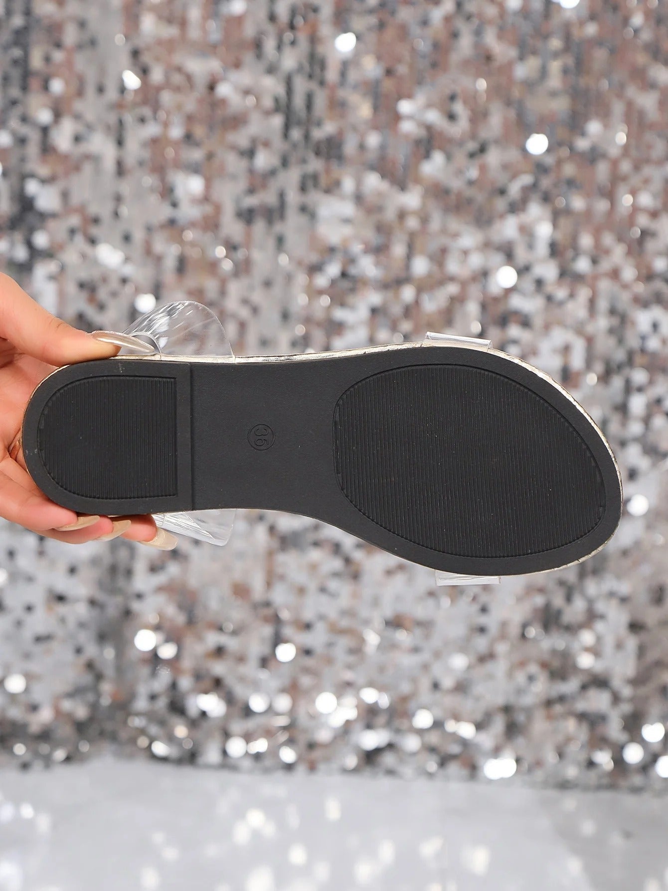 Happy™ RhinestoneSandals: Flate Sandaler Til Kvinner Med Funklende Rhinsteiner