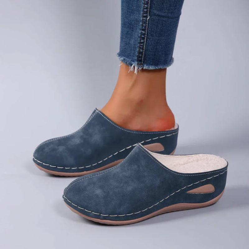 Happy™ WedgeSlippers: Kvinders Lukkede Tå Let At Smutte-På Wedge Sutsko