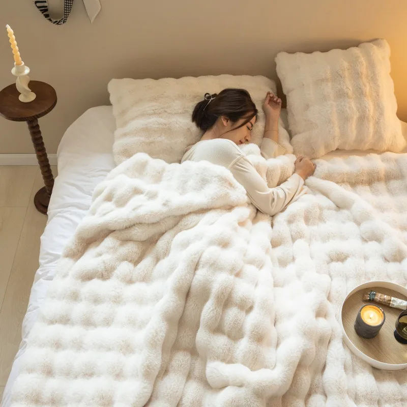 FluffyBlanket - Ekstra Tykt Sofa- og Seng Vinterteppe