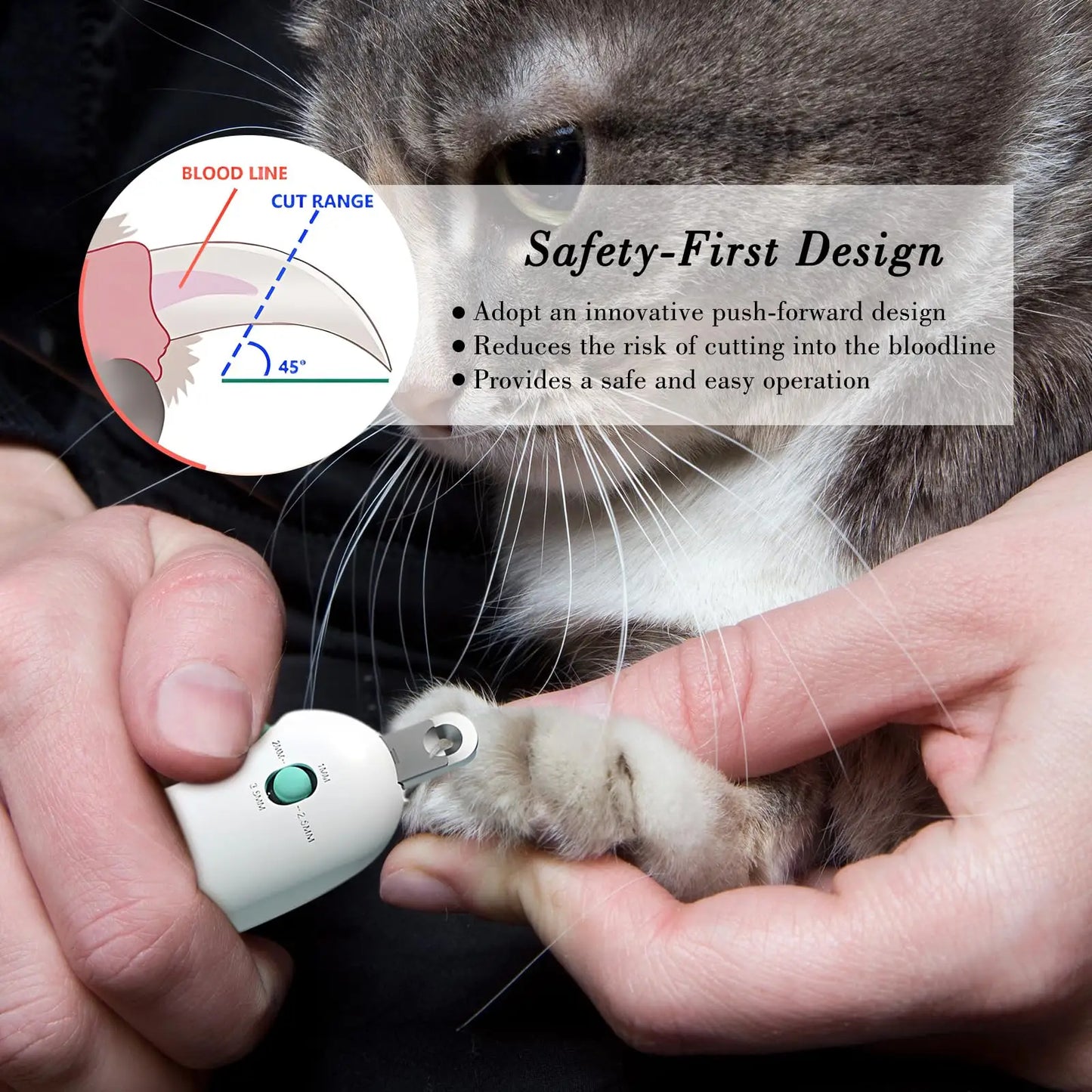 DogCatFri™ PushClippers: Justerbar Rund Kjæledyr Skyveklipper