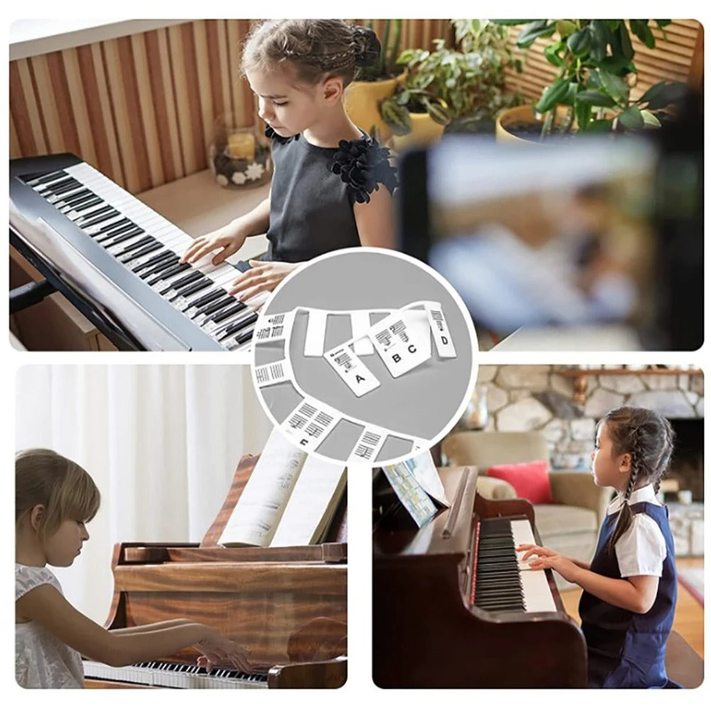 KeyboardLabel - Avtakbar Piano og Tastatur Silikonetikett