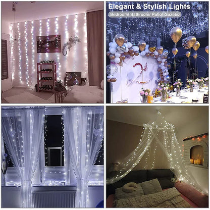 Ledsen™ CurtainLights: Nem-Installation Hyggelige Hjem LED Lyskæde Gardin Lys