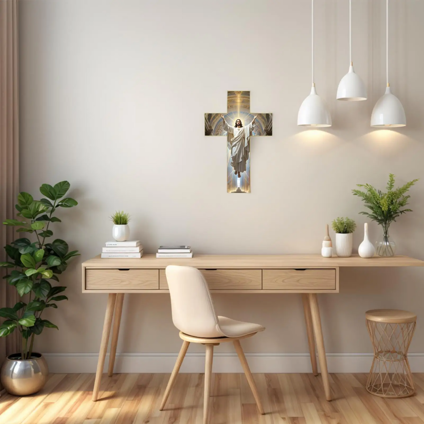 WallCross - Klassisk Elegant Tro-Inspireret Væg Kors Hjem Deko