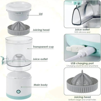 Globetrek° FruitJuicer: Bærbar Elektrisk Frukt Juicer