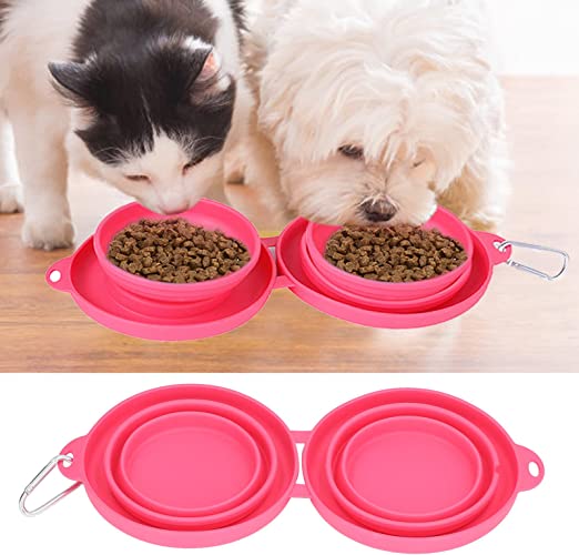 DogCatFri™ Travel Diner - Bærbart Sett Med Kjæledyrsskåler