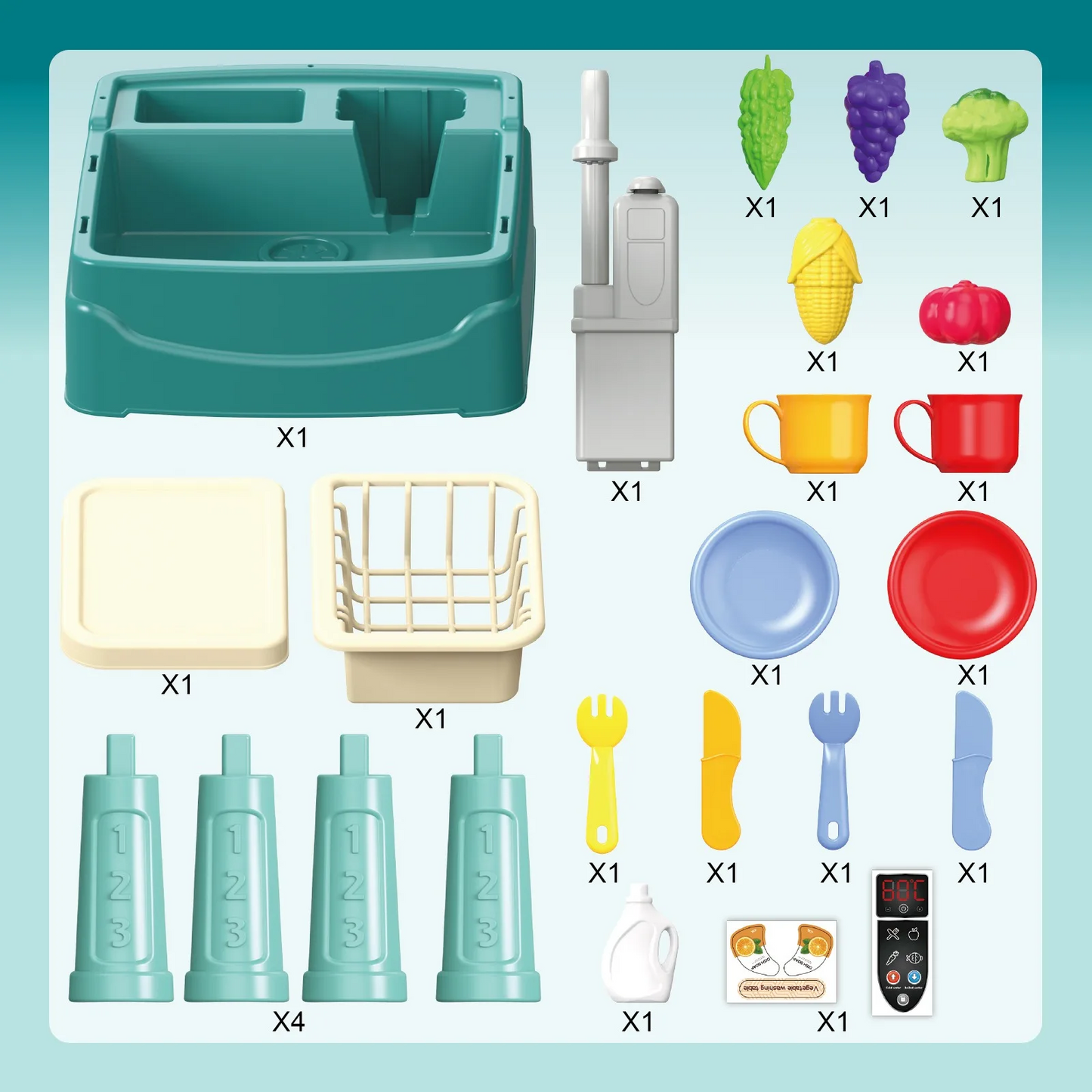 Kletshuts™ KitchenToy: Interaktivt Barnekjøkken Lekelekesett