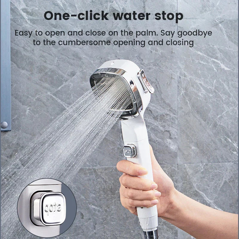 Borhe® HandyShower: 4 Tilstander Pausebart Dusjhode