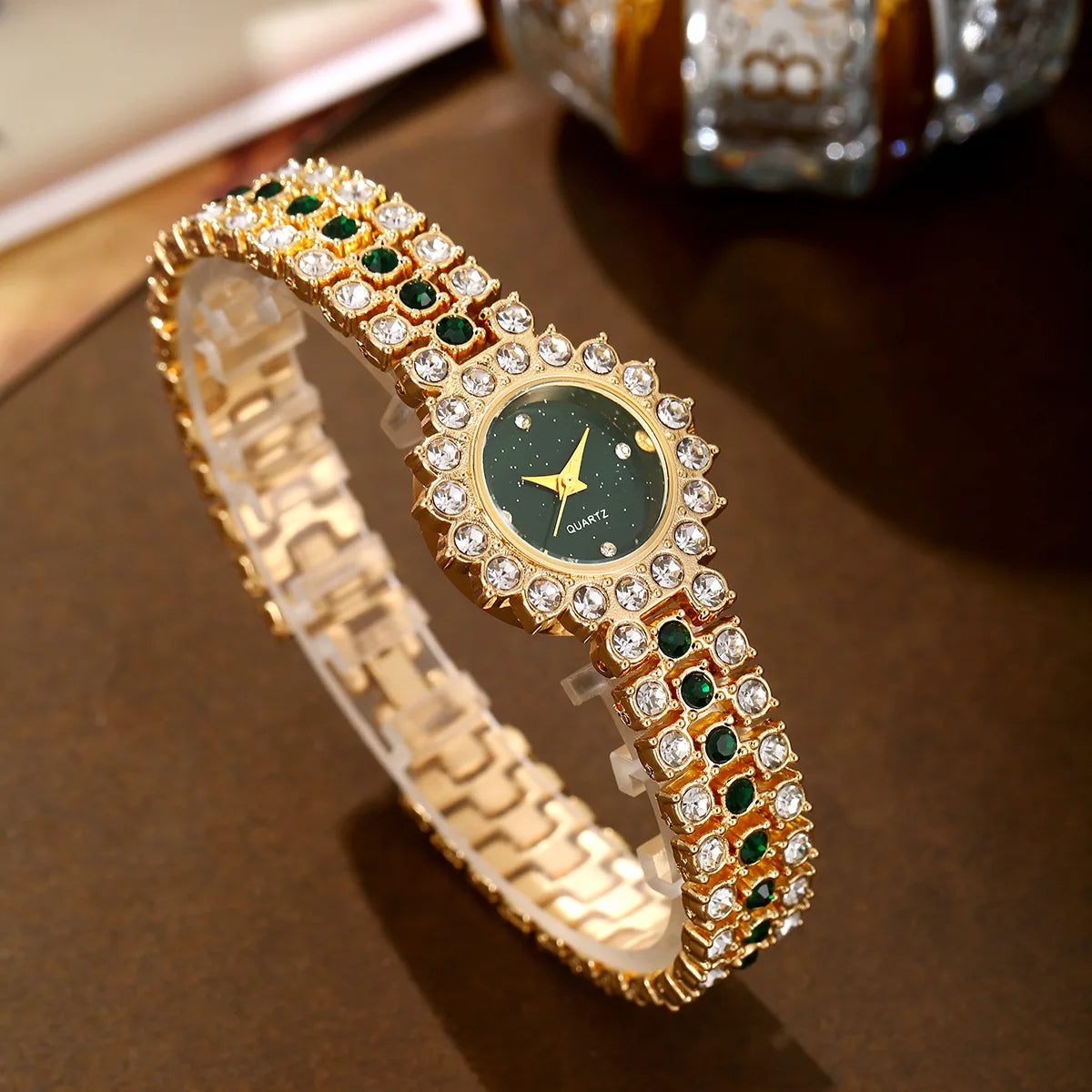 Jewelance™ JewelrySet: Mote Luksus Smaragdgrønt Smykkesett Gaveeske