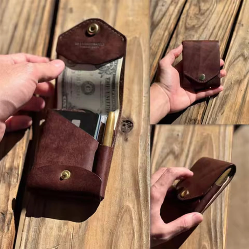 Icone™ CompactWallet 1+1 GRATIS - Stilfuld Kompakt Pung Med Indbygget Pen Og Slot