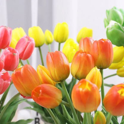 ArtificialTulips: Realistisk Skjønnhet Kunstig Blomsterdekorasjon Tulipansett