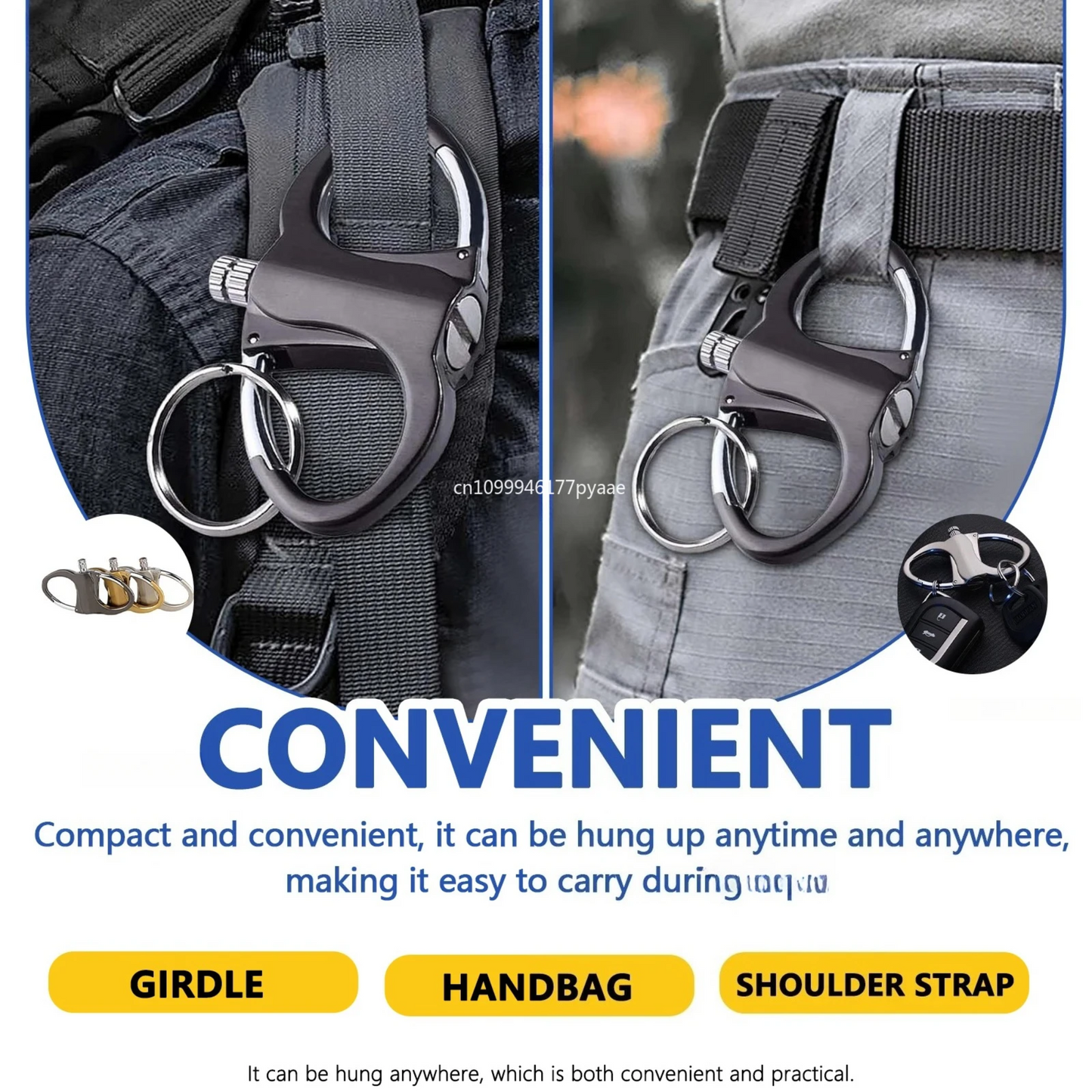 CompactLighter 1+1 GRATIS: Påfyllbar 2-I-1 Karabinkrok Permanent Kompakt Lighter