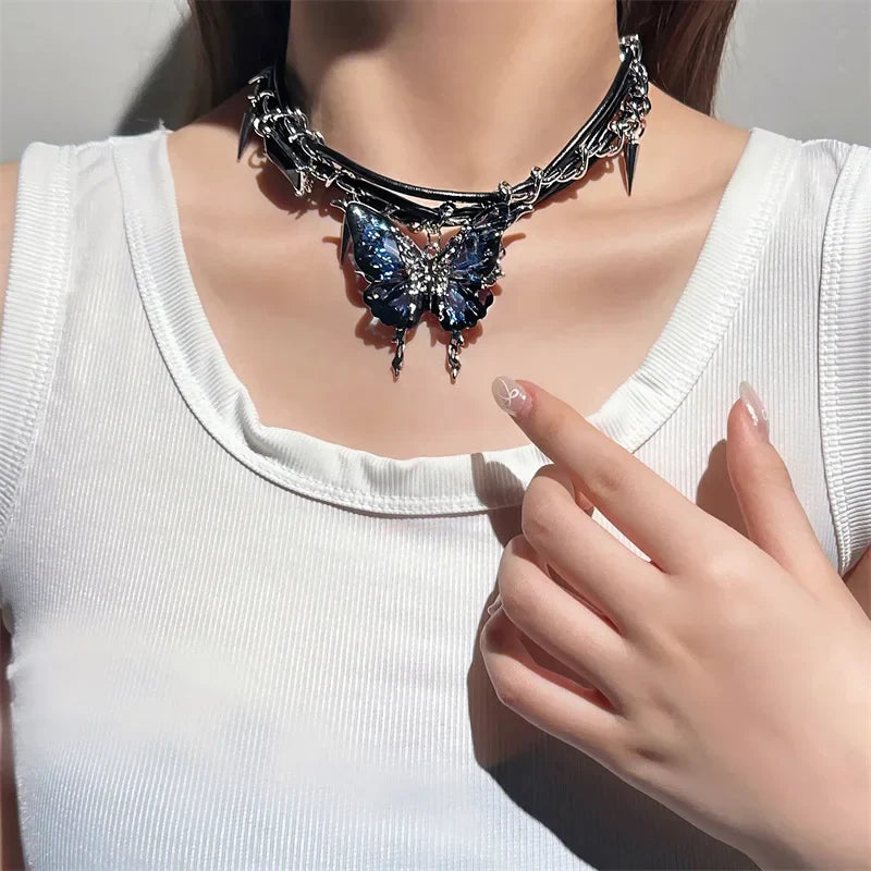 Jewelance™ ButterflyChoker 1+1 GRATIS: Motebevisst Fantastisk Skinnende Spisset Sommerfuglchoker
