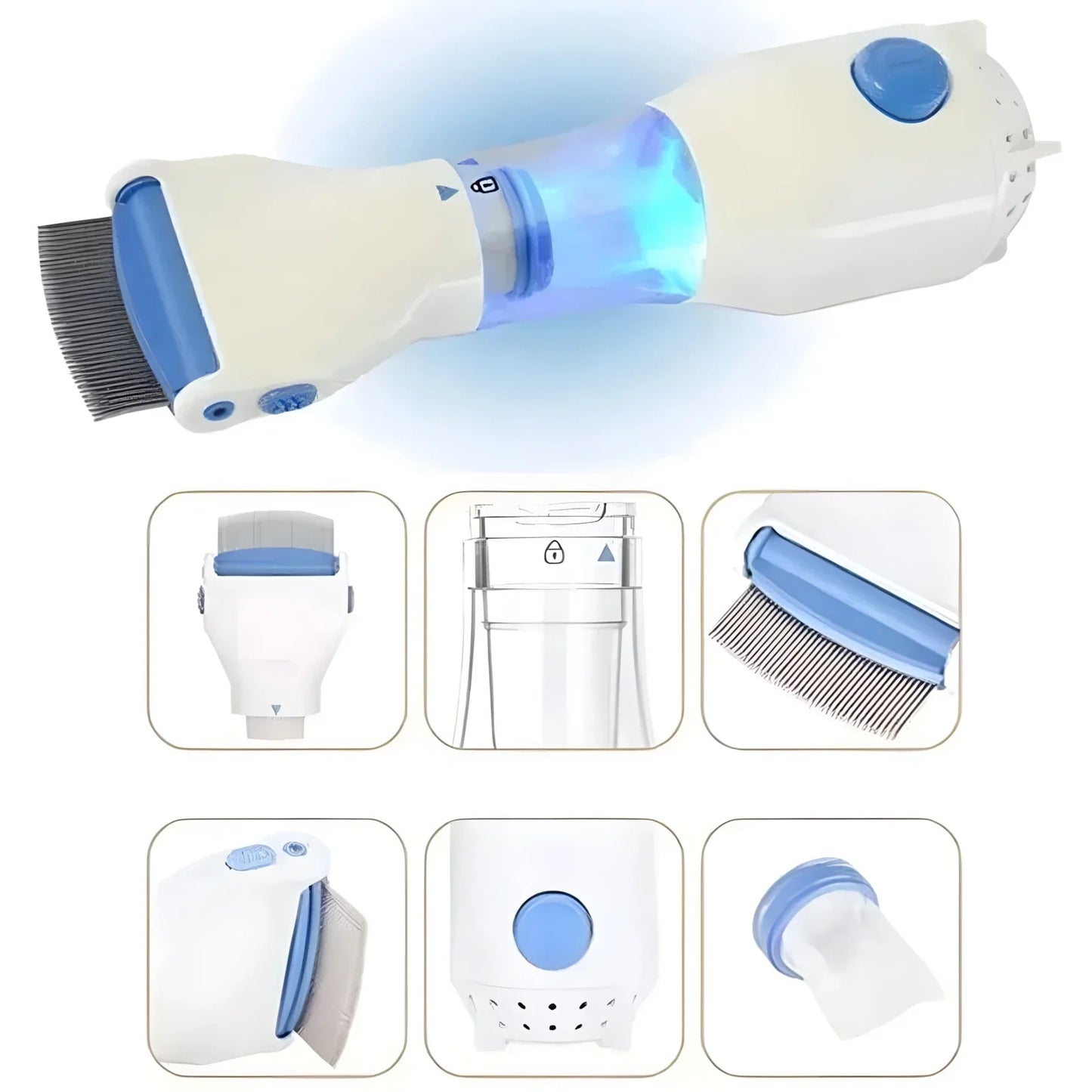 Rose® LiceCollector - Sikker Og Nem Elektrisk Lusfjerner Kam