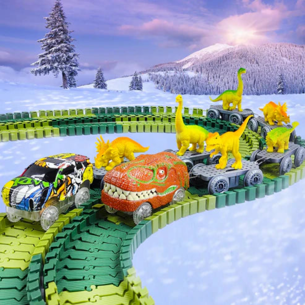 Kletshuts™ DinoTrack – Fleksibelt Dino Banebyggesett