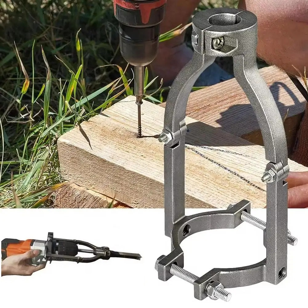 DrillBracket - Trebearbeiding Firkantet Hull Bor Bits Adapter Brakett