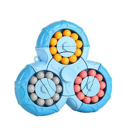 Kletshuts™ SensoryToy - 2 i 1 Rubiks terning / Magisk Bønne Gyro Fidget Spinner