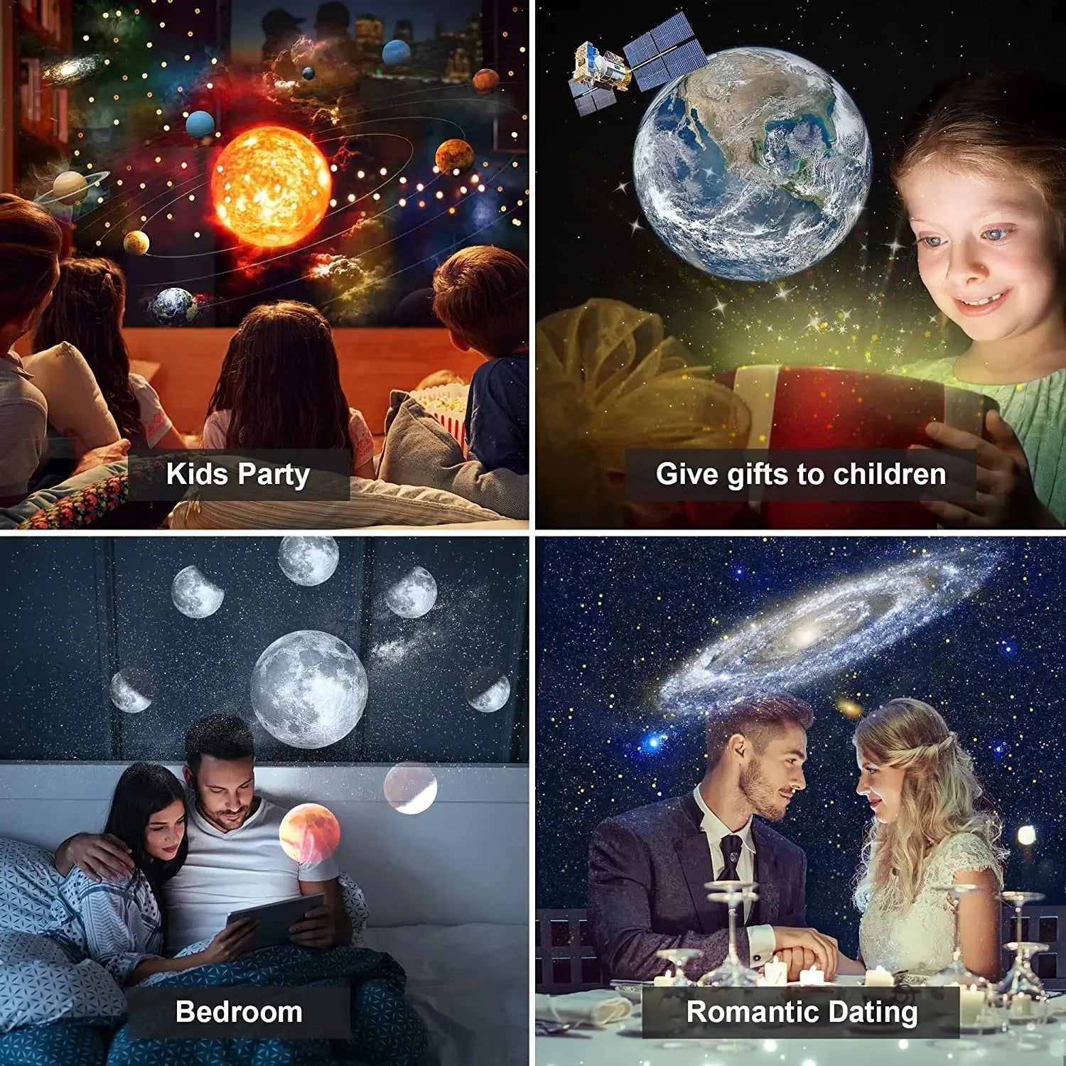 GalaxyProjector - 360° Roterende Galakse Nattlys