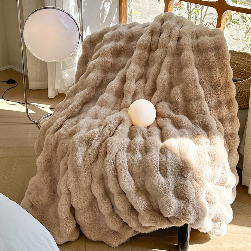 FluffyBlanket - Ekstra Tykt Sofa- og Seng Vinterteppe