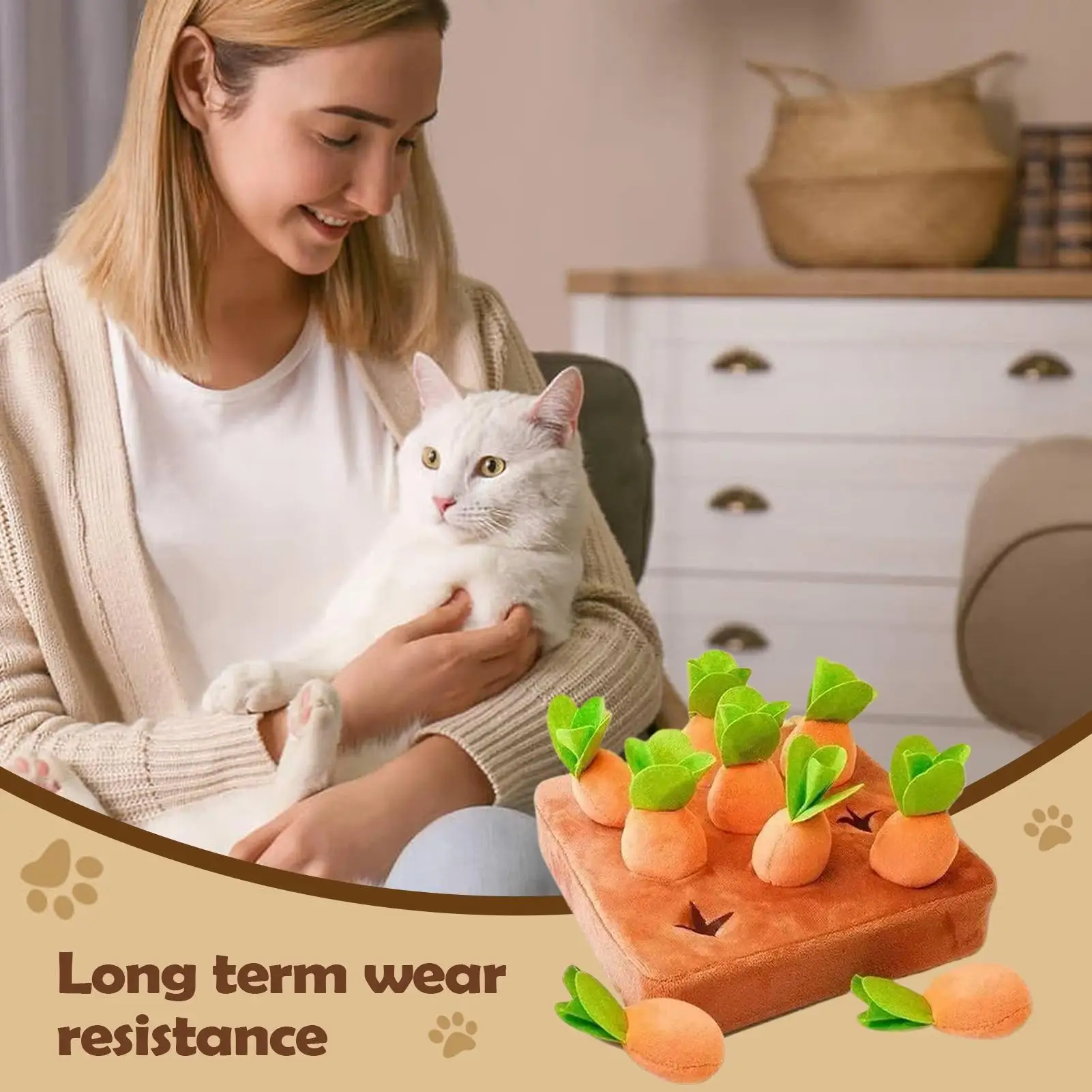DogFri™ SniffingBoard: Premium Interaktiv Gulrot Puslespill Snusebrett