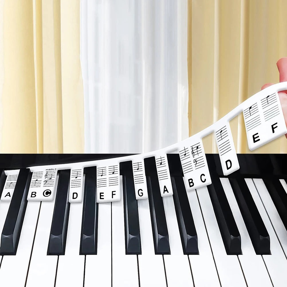 KeyboardLabel - Avtakbar Piano og Tastatur Silikonetikett