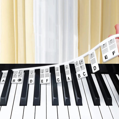 KeyboardLabel - Avtakbar Piano og Tastatur Silikonetikett