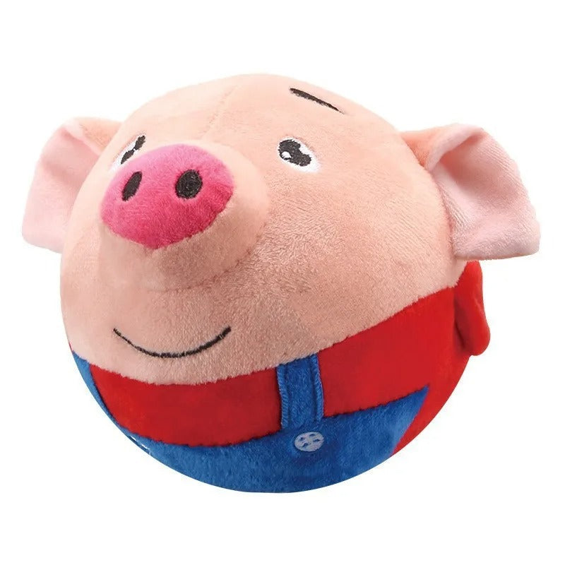 DogCatFri™ BouncingToy: Interaktiv Hoppende Kjæledyr Plysj Leketøyball