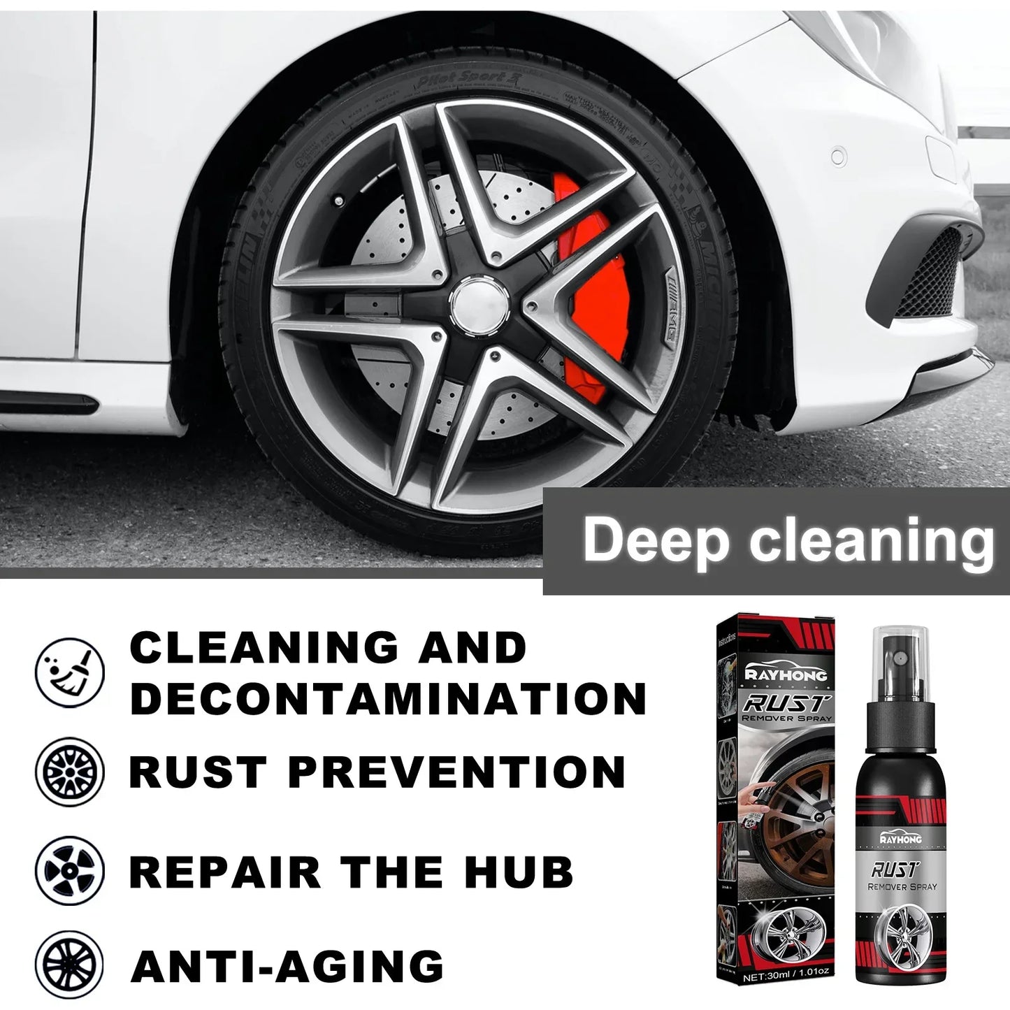 Cleaner Pro° RustSpray: Biler Hurtigvirkende Fjerner Rengøringsrustspray