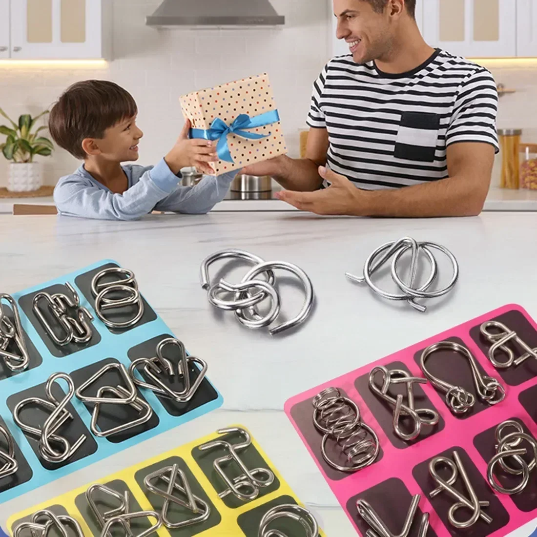 Kletshuts™ MetalPuzzles: Barn Hjernegåter Metall Puslespill Sett
