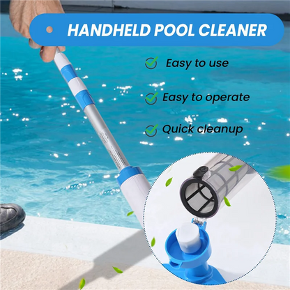Cleaner Pro° PoolCleaner: Oppladbar Håndholdt Poolstøvsuger
