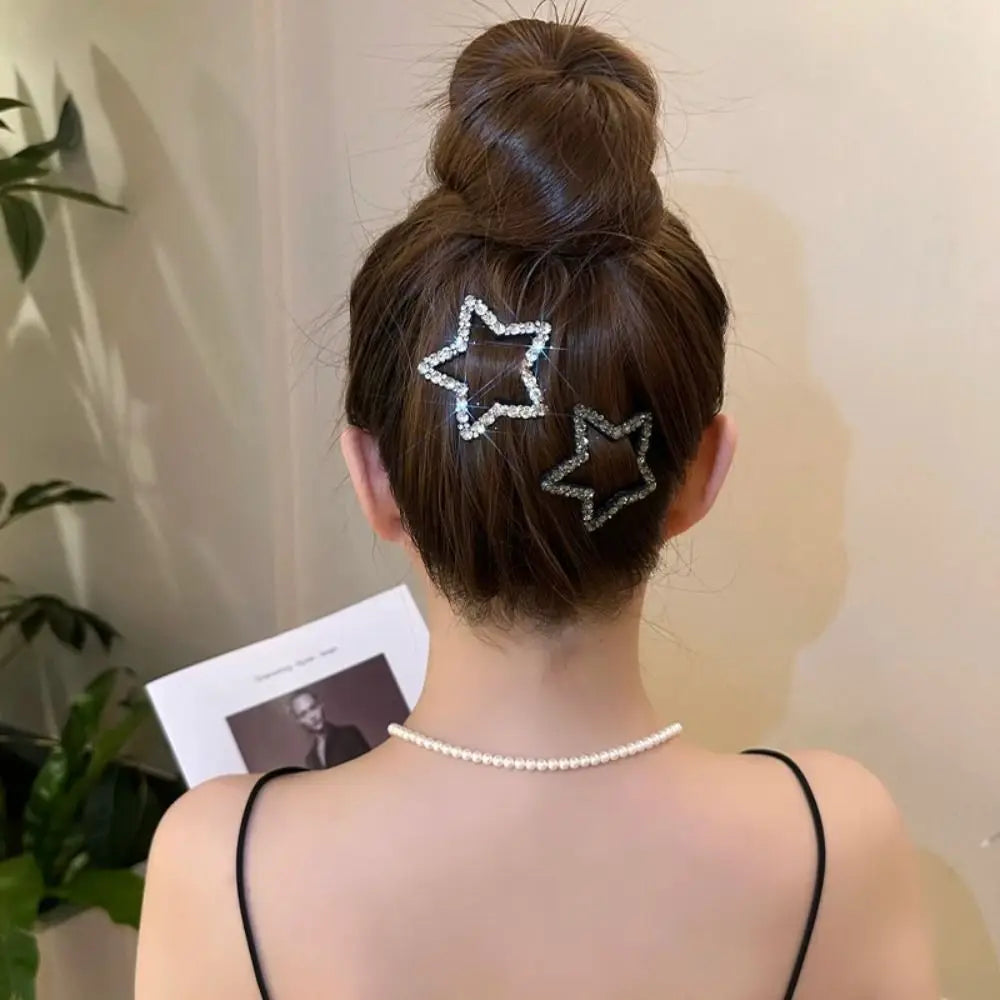 Rose® BlingClips - Rhinsten Bling Snap Hårspenner Barrettes