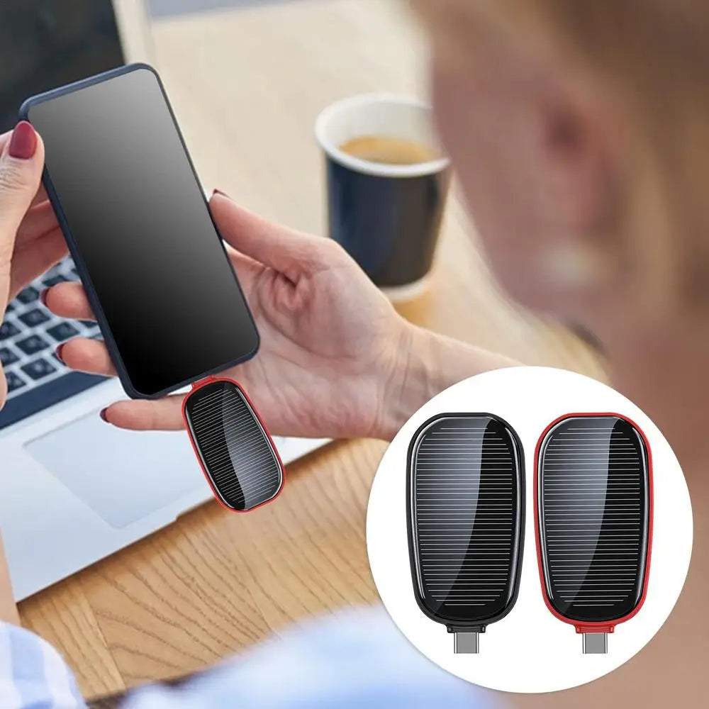 MiniPowerBank: 1200mAh Solenergi Nøkkelkjede Strømbank