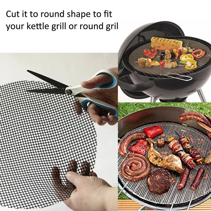 Globetrek° GrillNet: Gjenbrukbart, Varmebestandig, Ikke-klebende BBQ-Grillnett