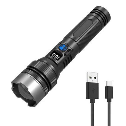 Ledsen™ AdjustableFlashlight: Ultrabright Oppladbar Lommelykt Med Justerbar Stråle