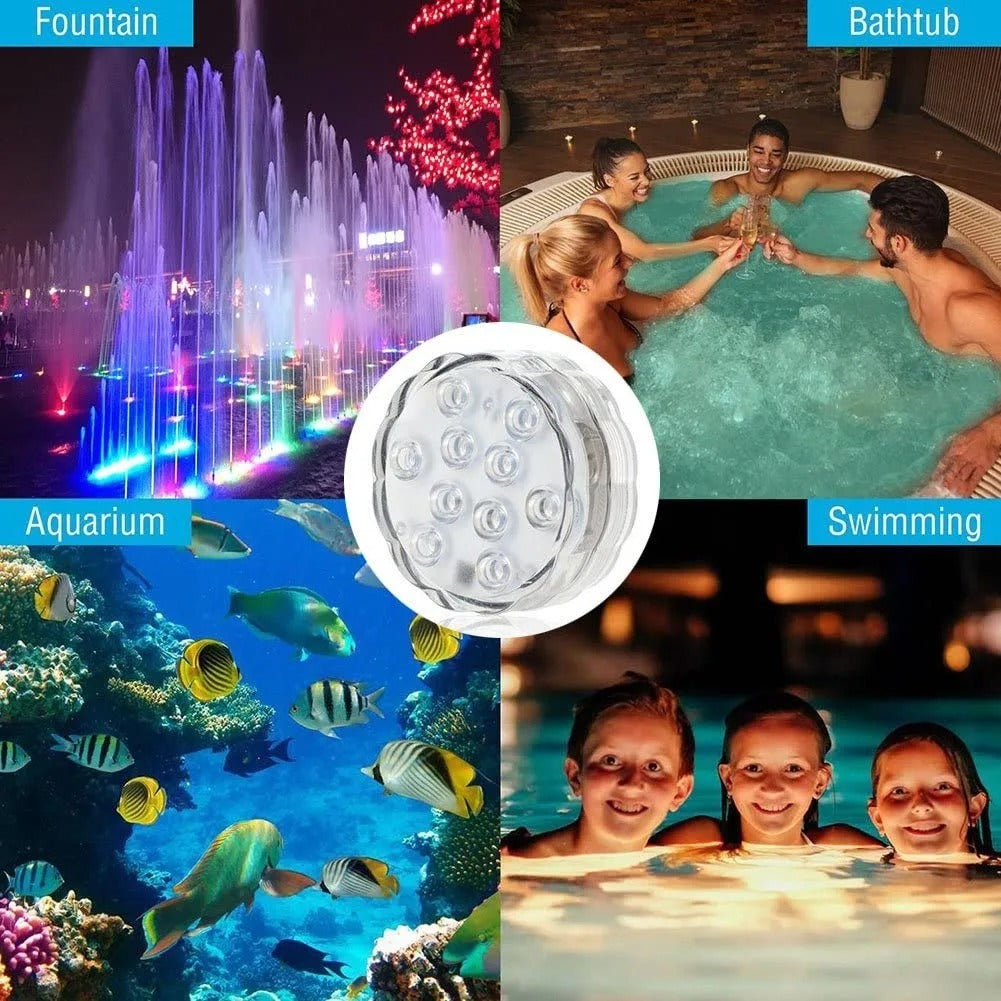 Ledsen™ PoolLights 1+1 GRATIS: Vanntett LED Basseng-, Bade- og Festlys