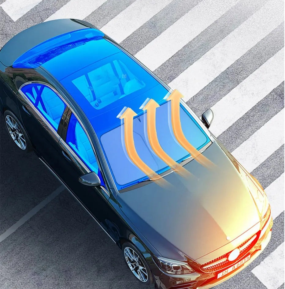 CarSunshade 1+1 GRATIS - Sammenleggbar Solskjerm Bil Solvisir Varmebeskyttelse Trekk