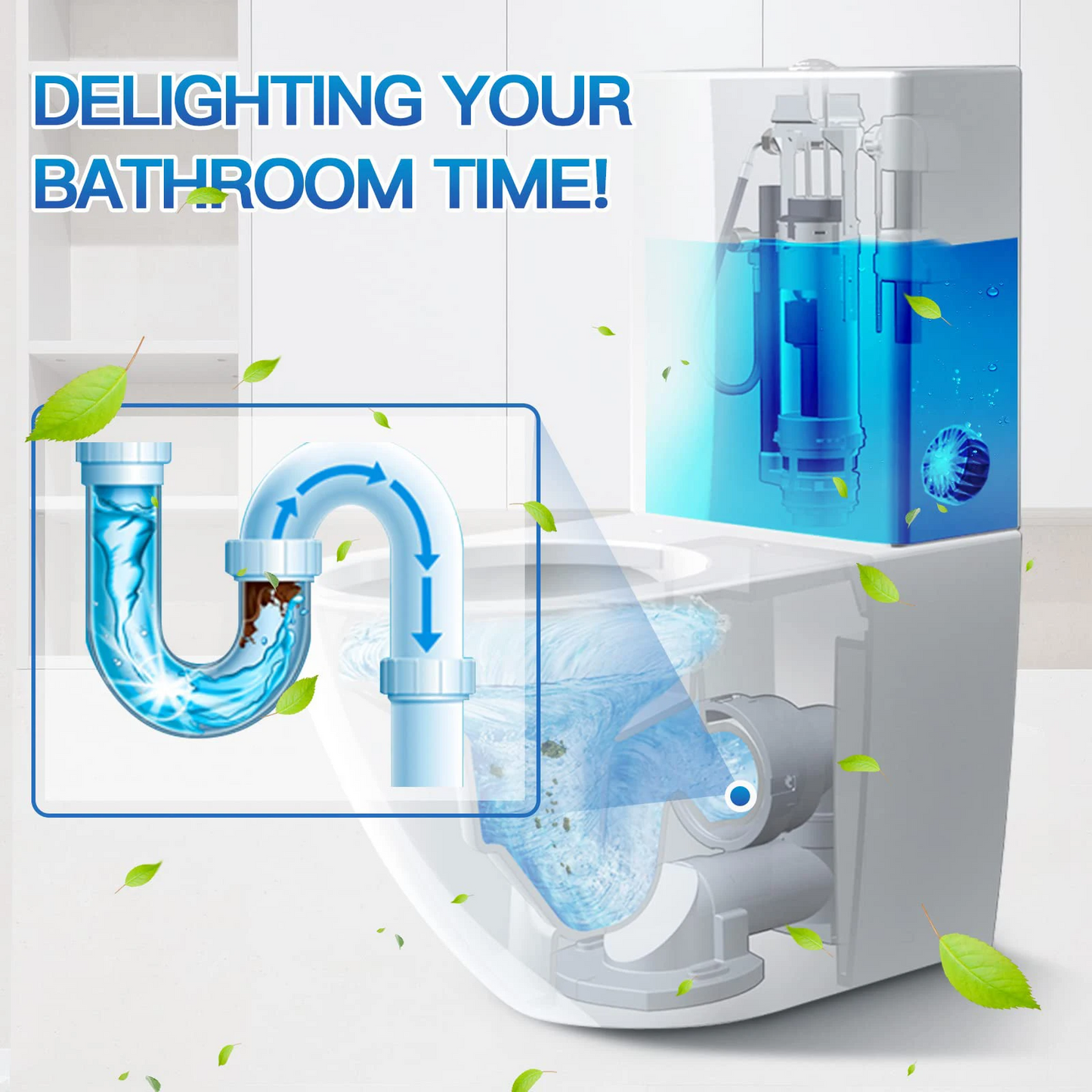 Cleaner Pro° ToiletTablets: Automatiske Drop-in Toalettrenstabletter