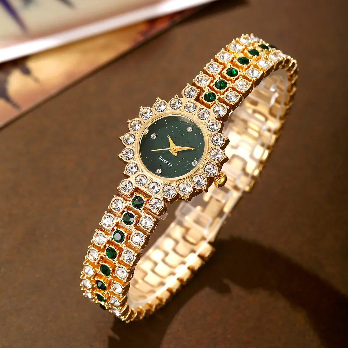 Jewelance™ JewelrySet: Mote Luksus Smaragdgrønt Smykkesett Gaveeske