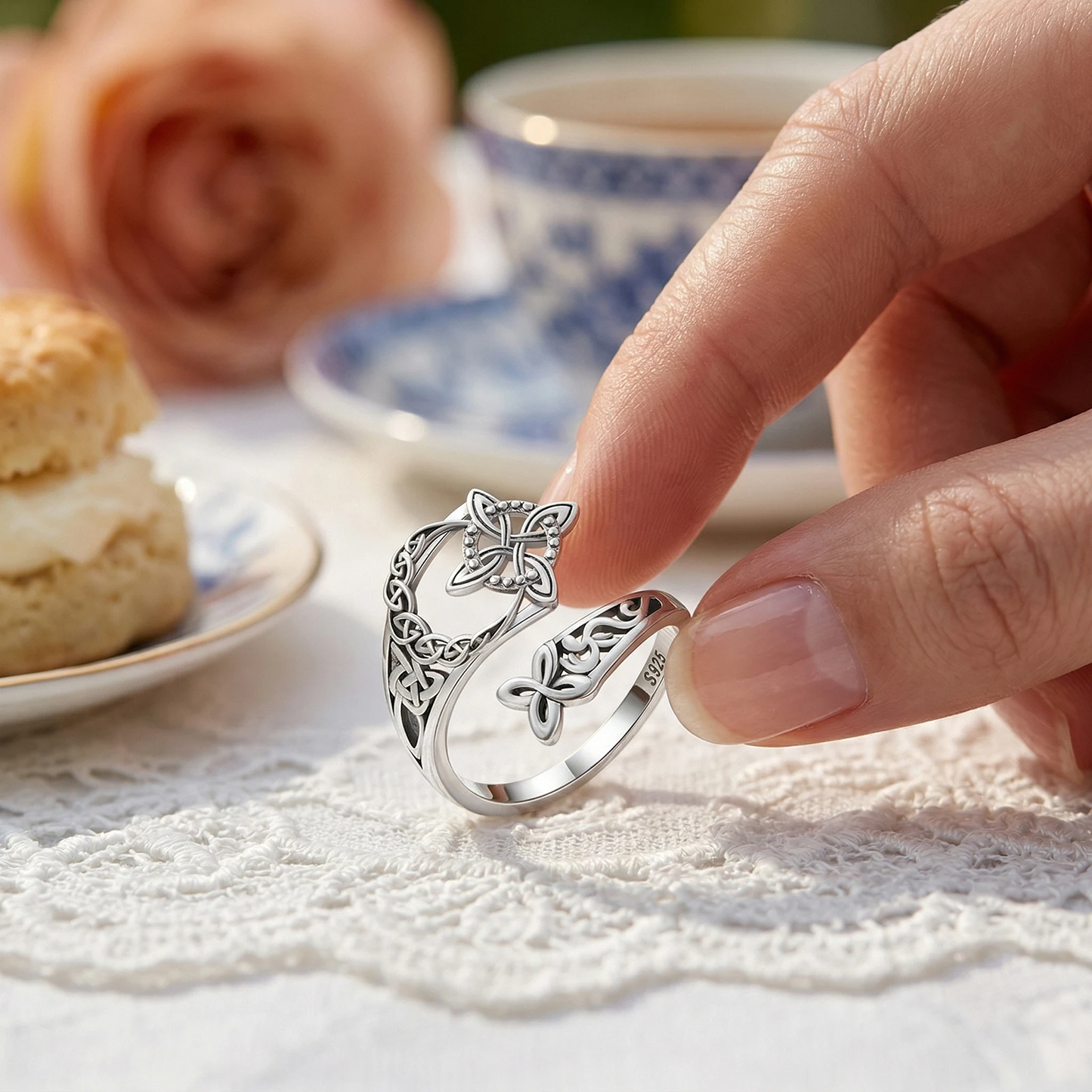 Jewelance™ KnotRing 1+1 GRATIS: Vintage-inspireret justerbar minimalistisk keltisk knotringe