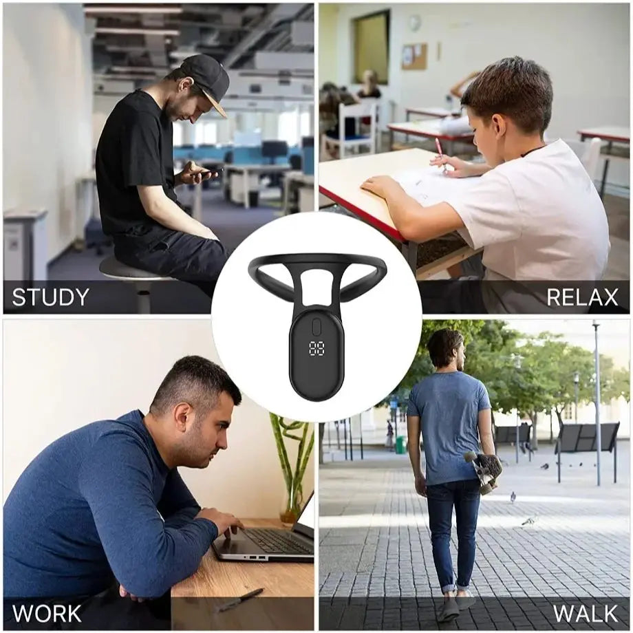 SmartPosture: Mikro-Vibrations Smart Positur Træner Tilbage Og Nakke Korrigerer