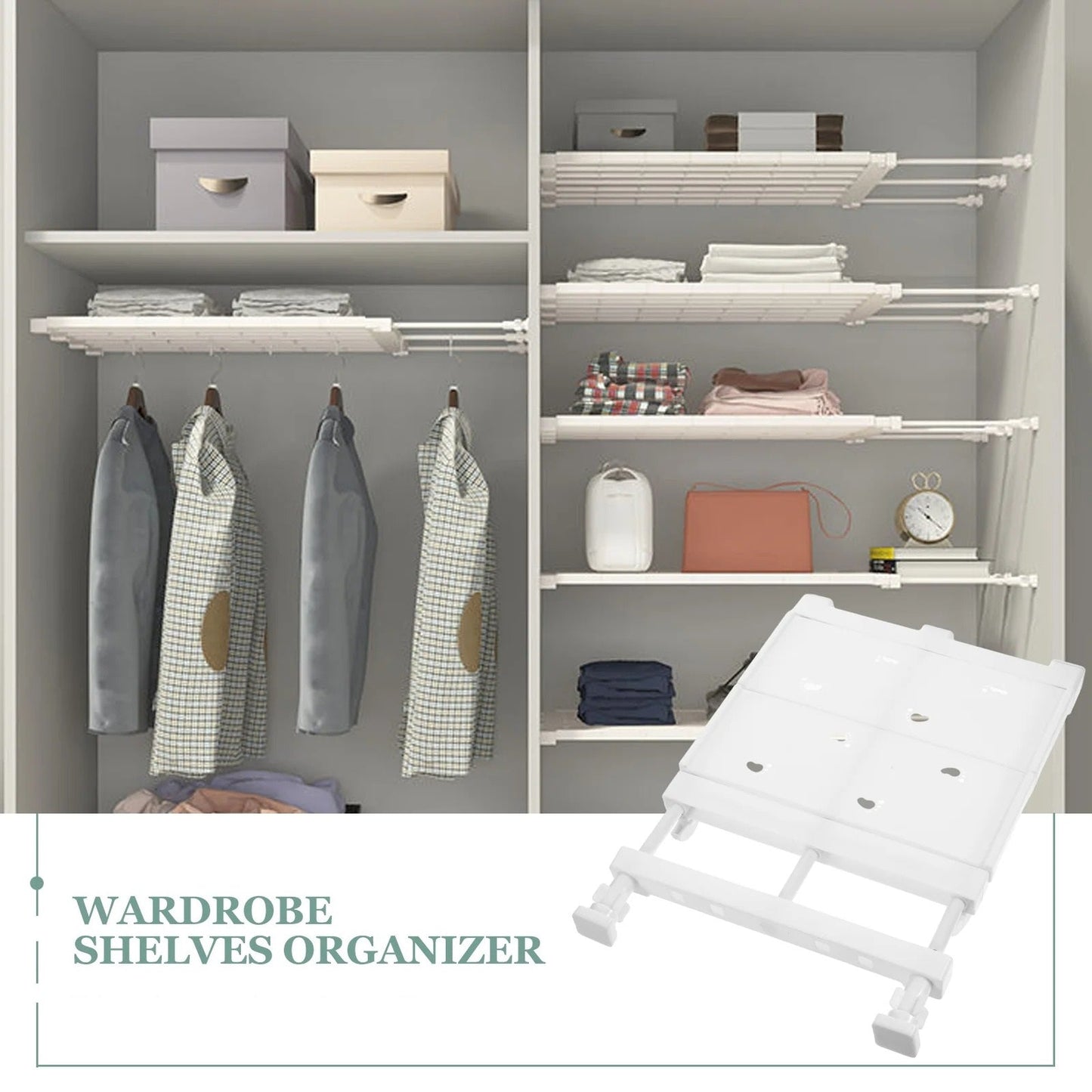 Globetrek° ExpandableShelf: Justerbar Oppbevaringshylle