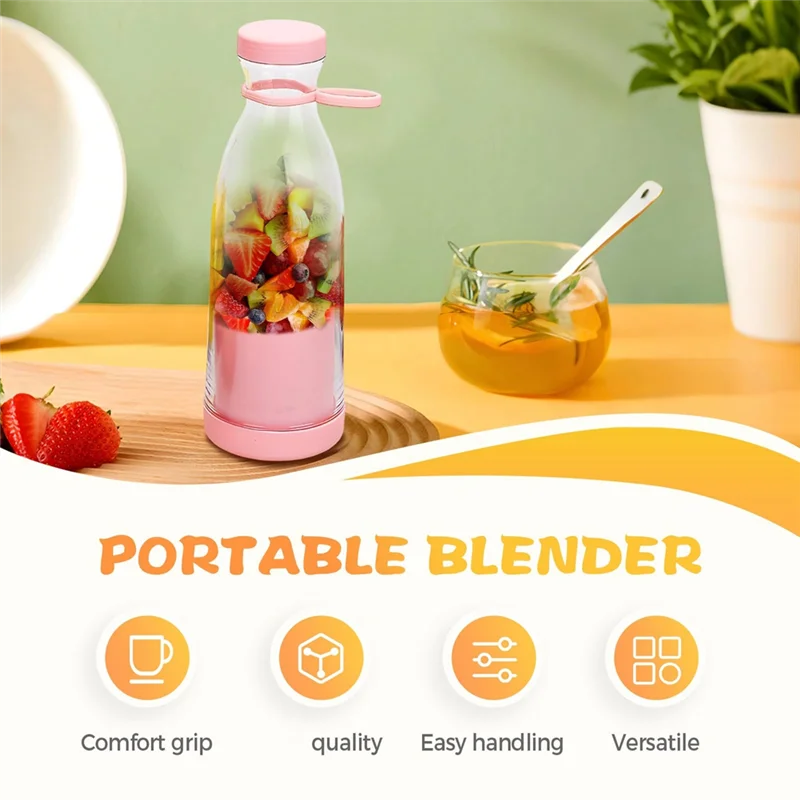 Globetrek° PortableBlender: Oppladbar Mini Elektrisk Smoothie- og Juicemaskin Bærbar Blender